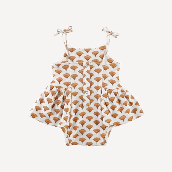 NWT Kate Quinn Spaghetti Tie Ballerina Bubble Marigold 0-3m - Picture 2 of 5